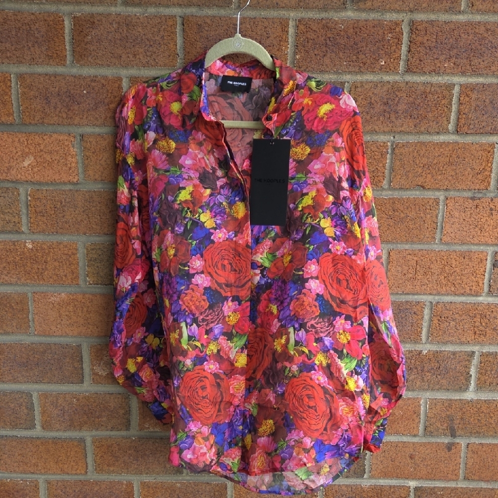 The Kooples Silk Button-Down Blouse - NWT - Picture 4 of 8